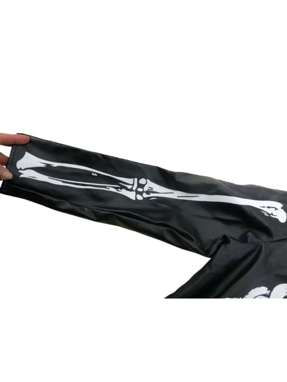 Spirit Halloween Skeleton Faux Leather Jacket With Ribcage & Bone Print -Youth L - Picture 11 of 14